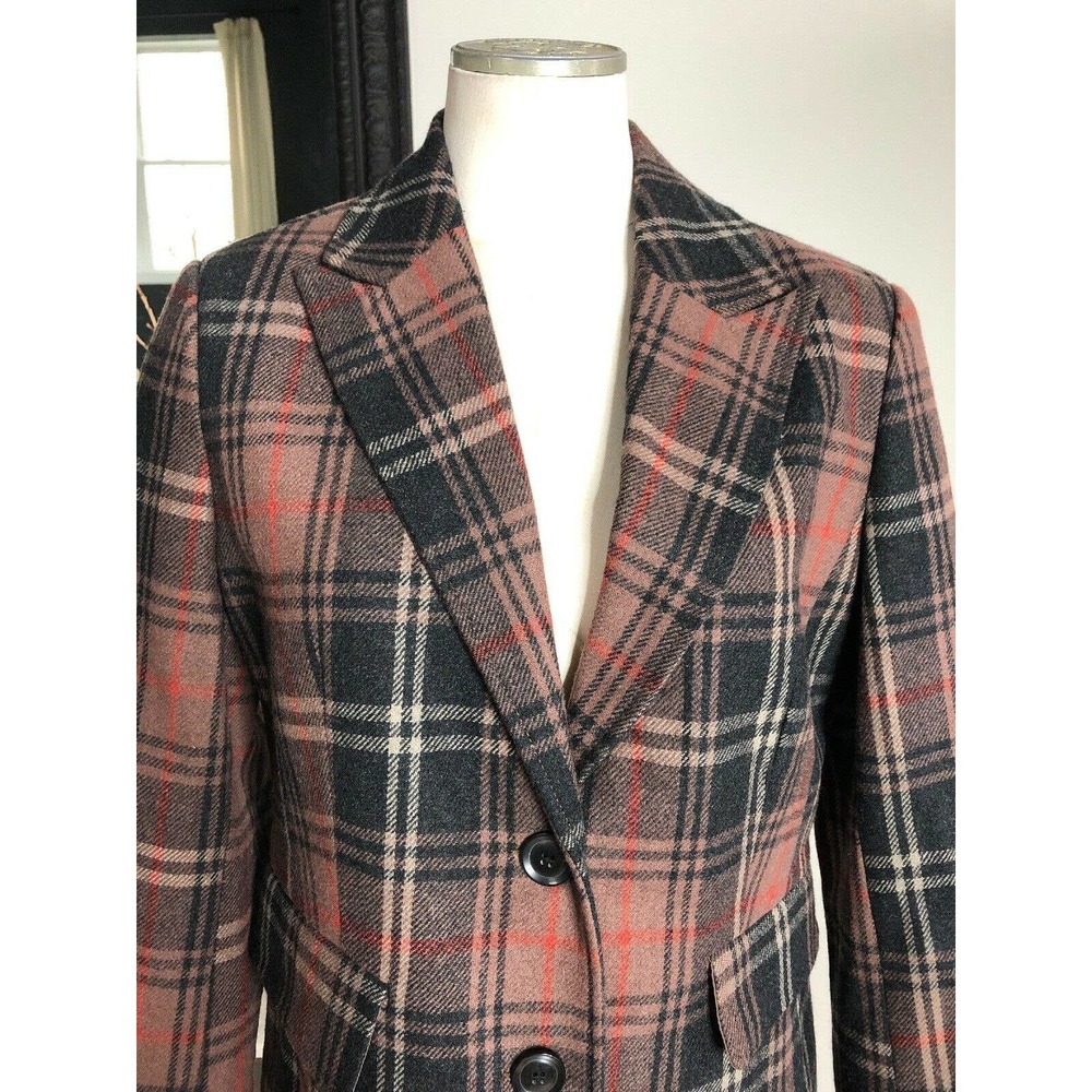Chadwicks Plaid Wool Blend Button Front Blazer 6p - image 2